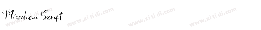 Mordecai Script字体转换 Mordecai Script字体转换
